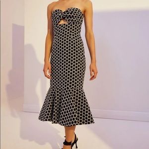 Black and white midi dress